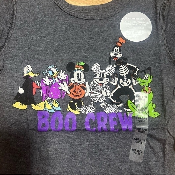 Disney Boo Crew Halloween T-shirt NWT XXS 2/3 Mickey Minnie Donald Daisy Goofy - Picture 3 of 6